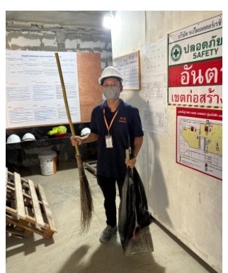 ทำความสะอาดไซต์งานก่อสร้าง